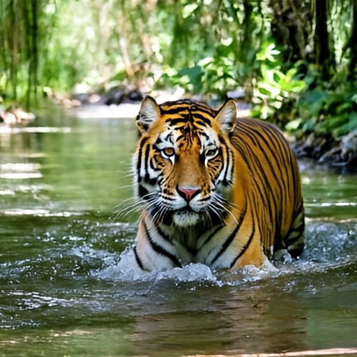 JiT-DDT sample: bengal tiger river