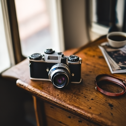 JiT-DDT sample: vintage camera desk