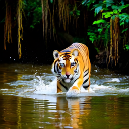 Linum v2 sample: bengal tiger river