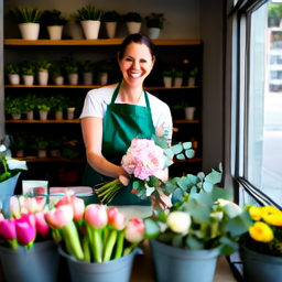 Linum v2 sample: florist shop owner