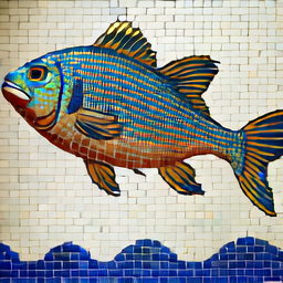 Linum v2 sample: mosaic fish tiles