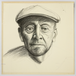 Linum v2 sample: pencil sketch old man