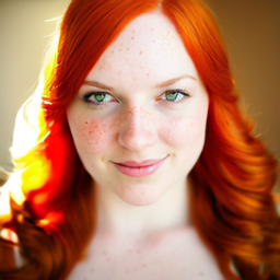 Linum v2 sample: woman red hair