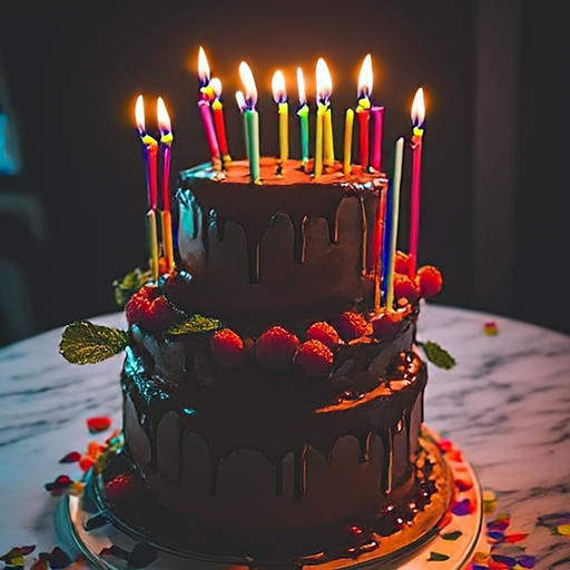 P-JiT sample: birthday cake candles