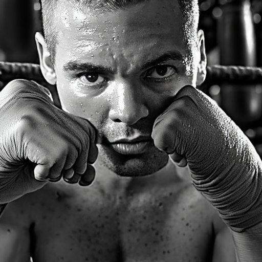 P-JiT sample: boxer gym portrait