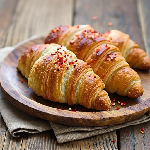 P-JiT sample: croissants pepper flakes