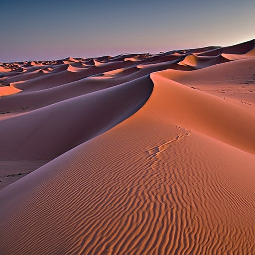 P-JiT sample: desert dunes sunrise