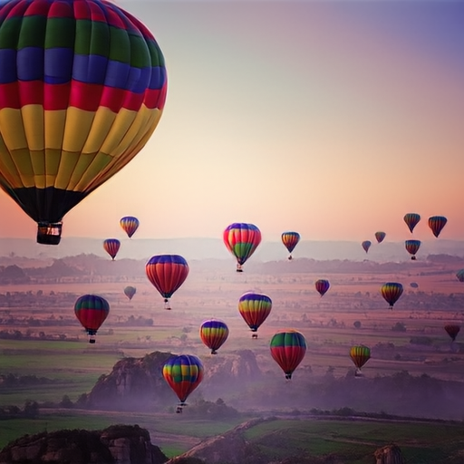 P-JiT sample: hot air balloons dawn