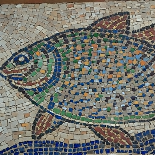 P-JiT sample: mosaic fish tiles