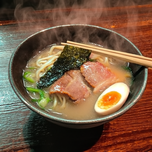 P-JiT sample: ramen bowl steam